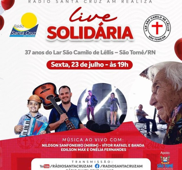  Rádio Santa Cruz AM realiza live solidária em prol de lar de idosos