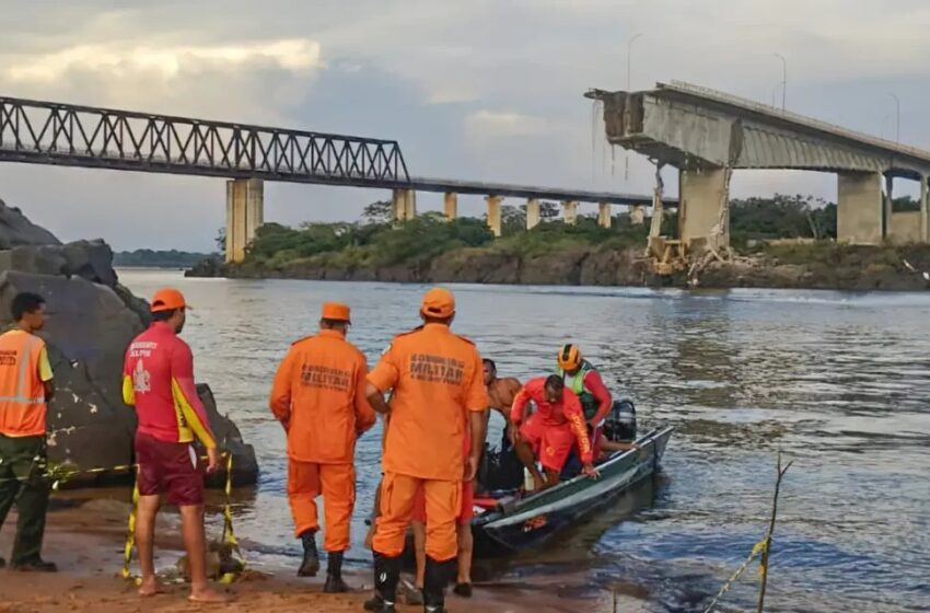  Número de mortos em queda de ponte em TO sobre para nove