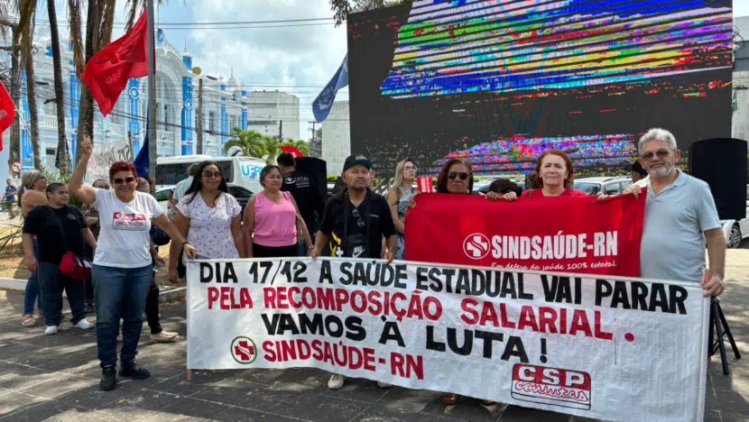  Trabalhadores da Saúde realizam paralisação de 24h na Assembleia Legislativa em defesa da recomposição salarial