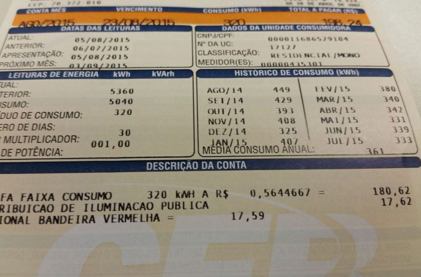  Consumidor pagará menos na conta de luz em janeiro
