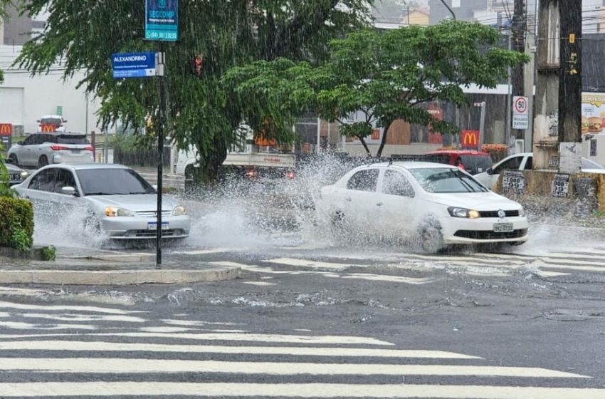 Aviso do Inmet prevê até 100 mm de chuva e risco de novos alagamentos no RN