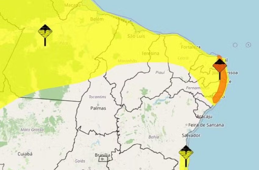  Inmet amplia alertas de chuvas para todo o RN até quinta (7)